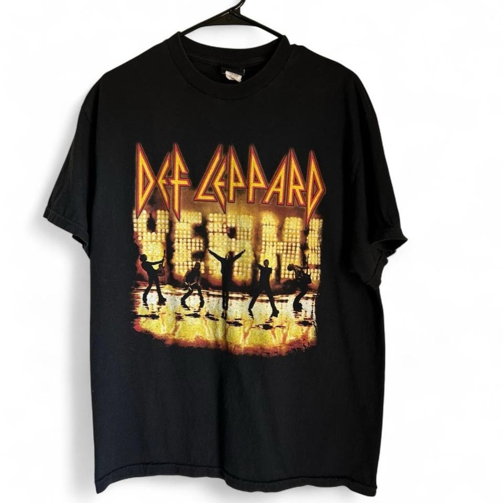 VINTAGE Black Def Leppard Hysteria Tour 1988 cotton t-shirt rock